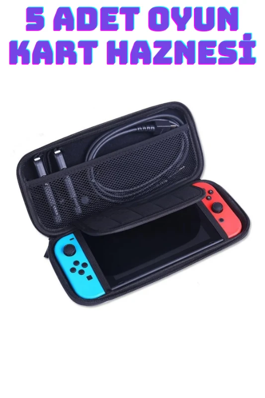 N.Switch / Switch OLED Uyumlu Taşıma Çantası – Sert Kılıf – Siyah CLN-01