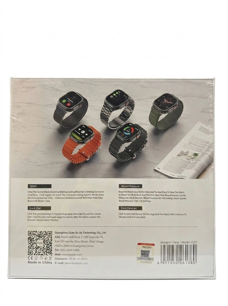 Yesido IO21 Smart Watch Akıllı Saat – 5 Kordonlu – NFC – BT Arama – IPX4 - 1.96 inç