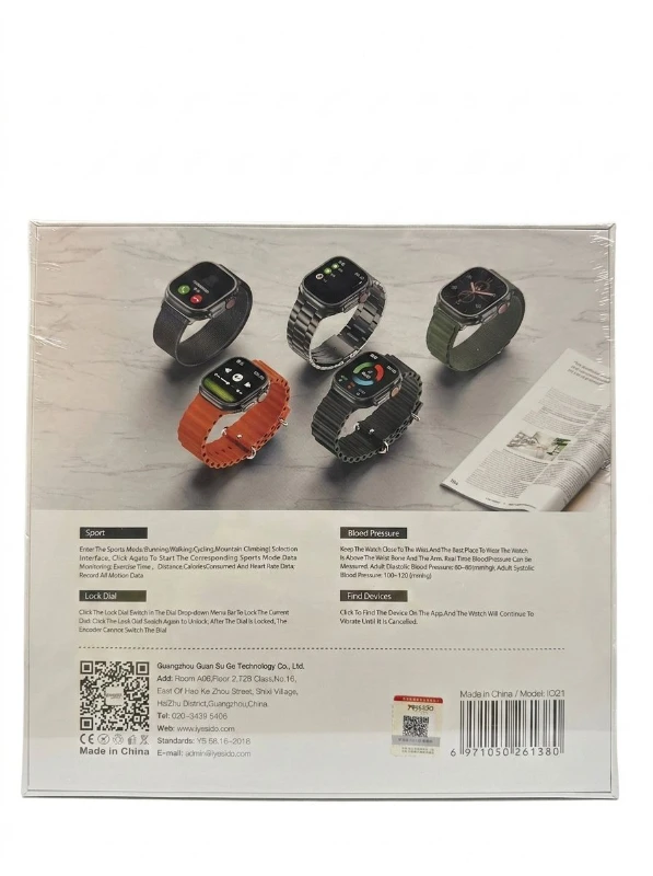 Yesido IO21 Smart Watch Akıllı Saat – 5 Kordonlu – NFC – BT Arama – IPX4 - 1.96 inç