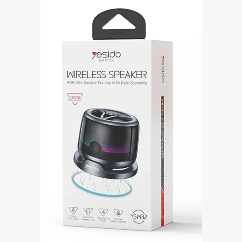 Yesido YSW32 RGB Manyetik Bluetooth Hoparlör Mini Kablosuz Speaker