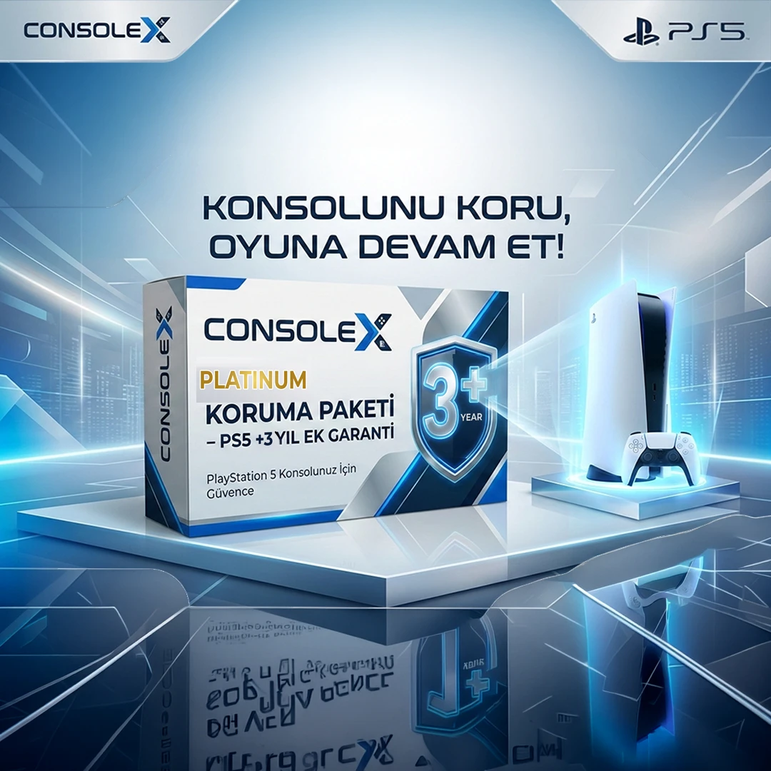 ConsoleX Platinum Koruma Paketi – PS5 +3 Yıl Ek Garanti & Ömür Boyu Bakım Hizmeti
