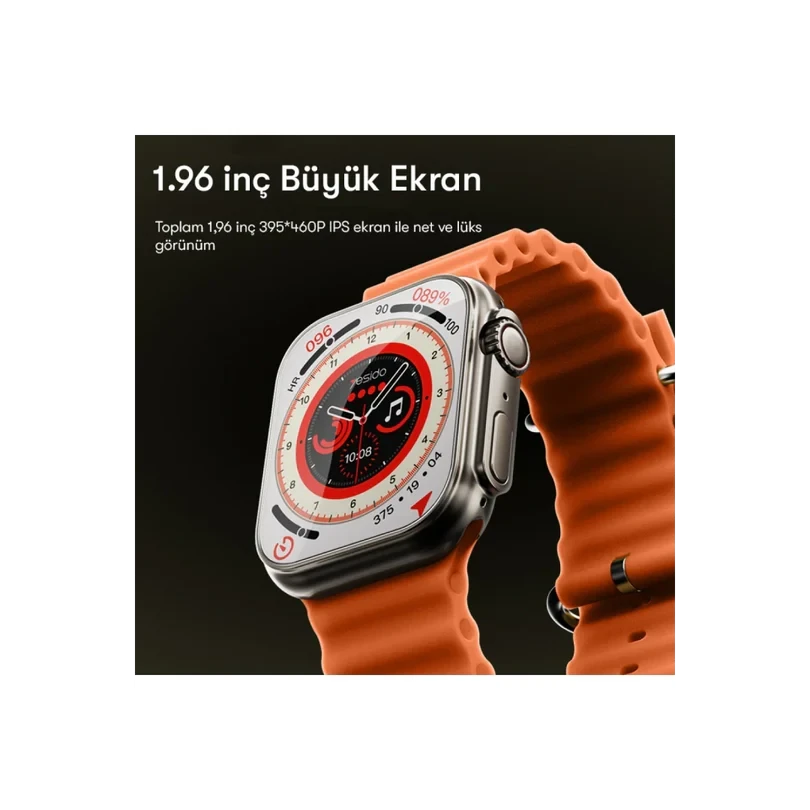 Yesido IO19 2.00” IP68 Su Geçirmez Konuşmalı Akıllı Saat – Siyah