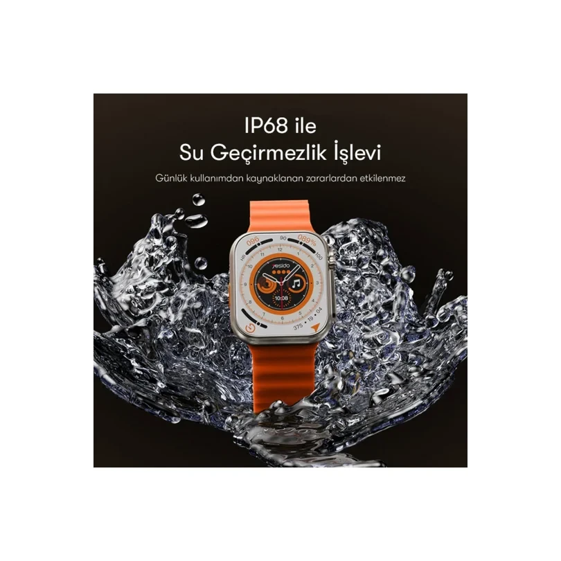 Yesido IO19 2.00” IP68 Su Geçirmez Konuşmalı Akıllı Saat – Siyah