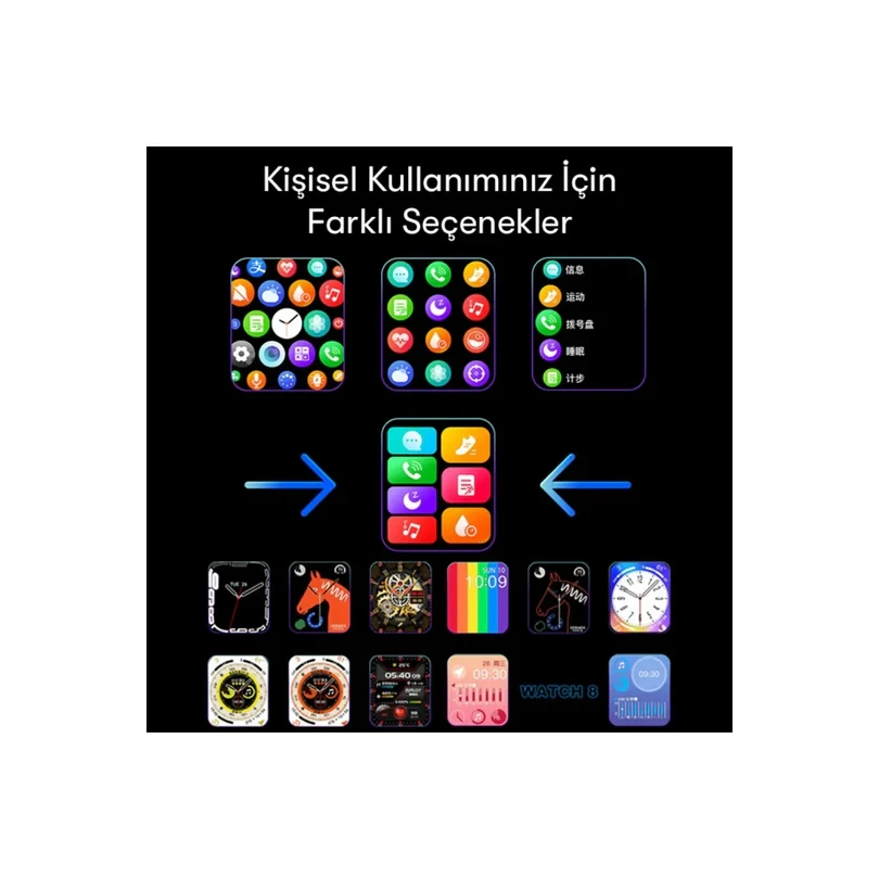 Yesido IO18 1.89” IP68 Su Geçirmez Konuşmalı Akıllı Saat – Siyah