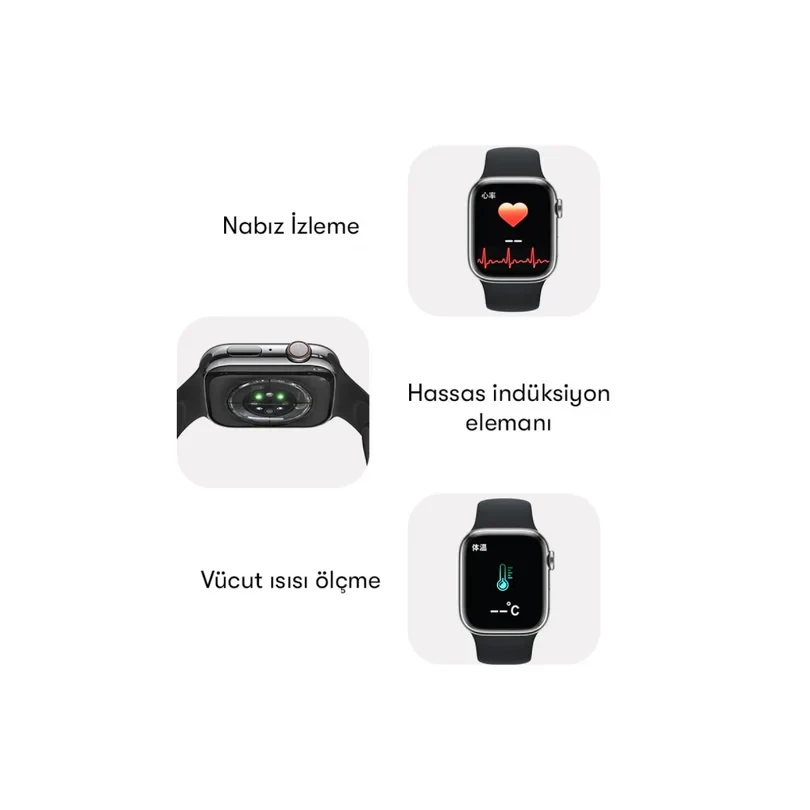 Yesido IO18 1.89” IP68 Su Geçirmez Konuşmalı Akıllı Saat – Siyah