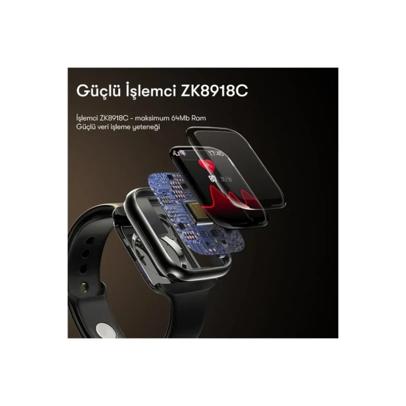 Yesido IO17 1.89” IP68 Su Geçirmez Konuşmalı Akıllı Saat – Siyah