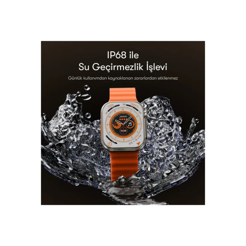 Yesido IO19 2.00” IP68 Su Geçirmez Konuşmalı Akıllı Saat – Siyah