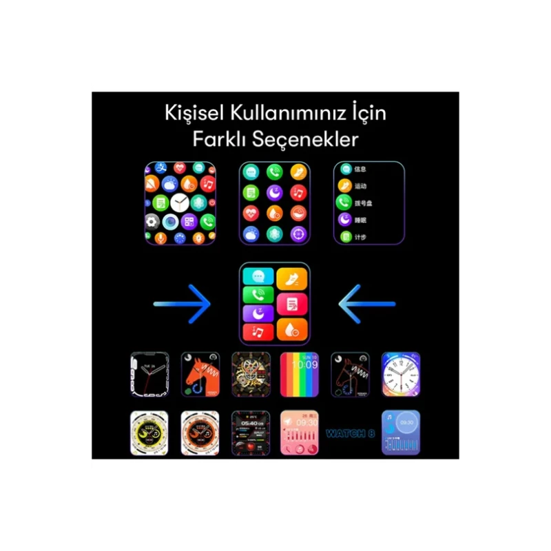 Yesido IO18 1.89” IP68 Su Geçirmez Konuşmalı Akıllı Saat – Siyah