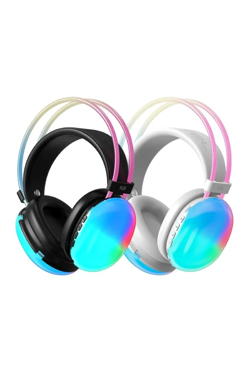 Karler Bass KR-H1 RGB Light Bluetooth 5.3 Oyuncu Kulaklığı – Işıklı Wireless Headset
