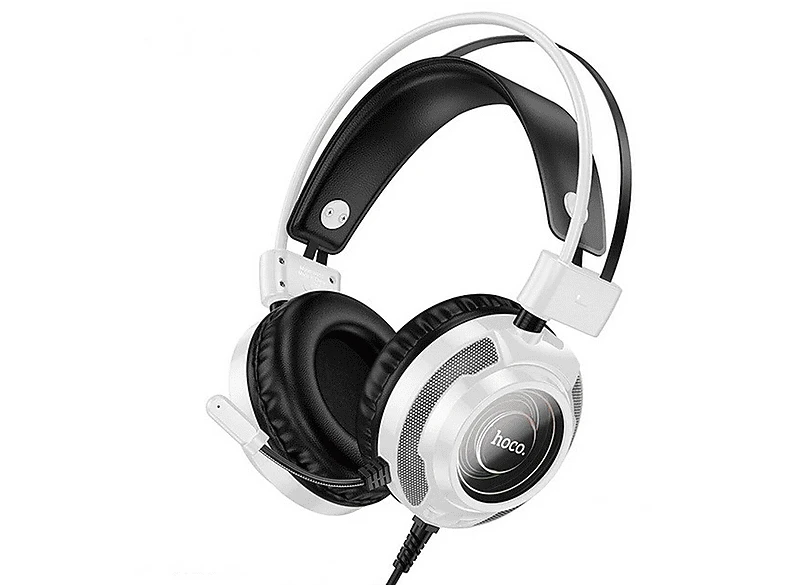 Hoco W110 RGB Gaming Kulaklık Kablolu Oyuncu Headset – Beyaz