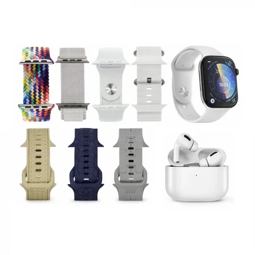 Karler Bass K32 Combo 46mm Akıllı Saat 7 Kordon + Kulak Üstü + TWS Kulaklık Set