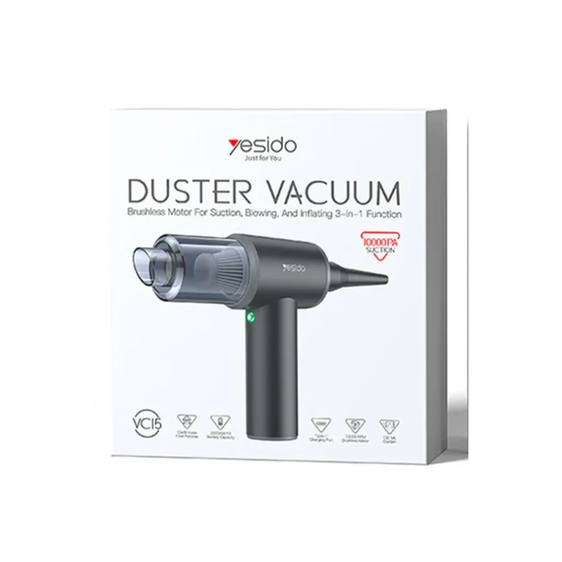 Yesido VC15 95W 9000Pa Araç İçi Süpürge & Üfleme Fonksiyonlu – Siyah