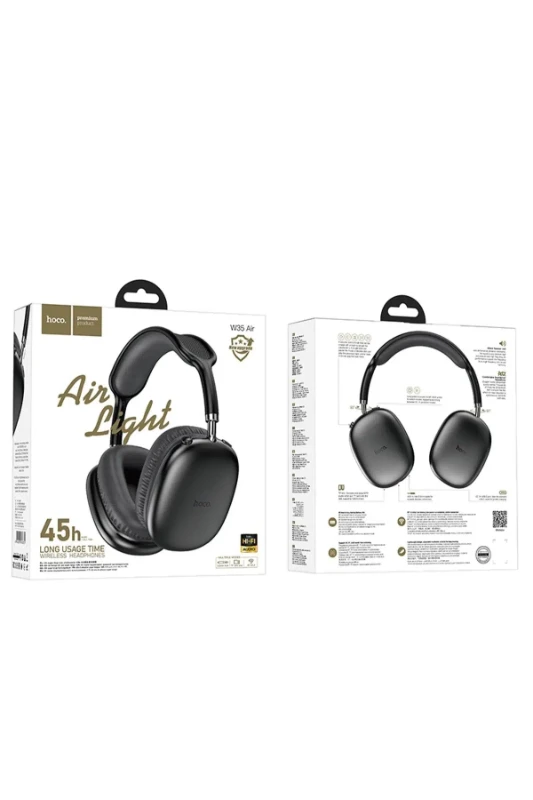 Hoco W35 Air Triumph Bluetooth Kulaklık Aux Destekli – Siyah