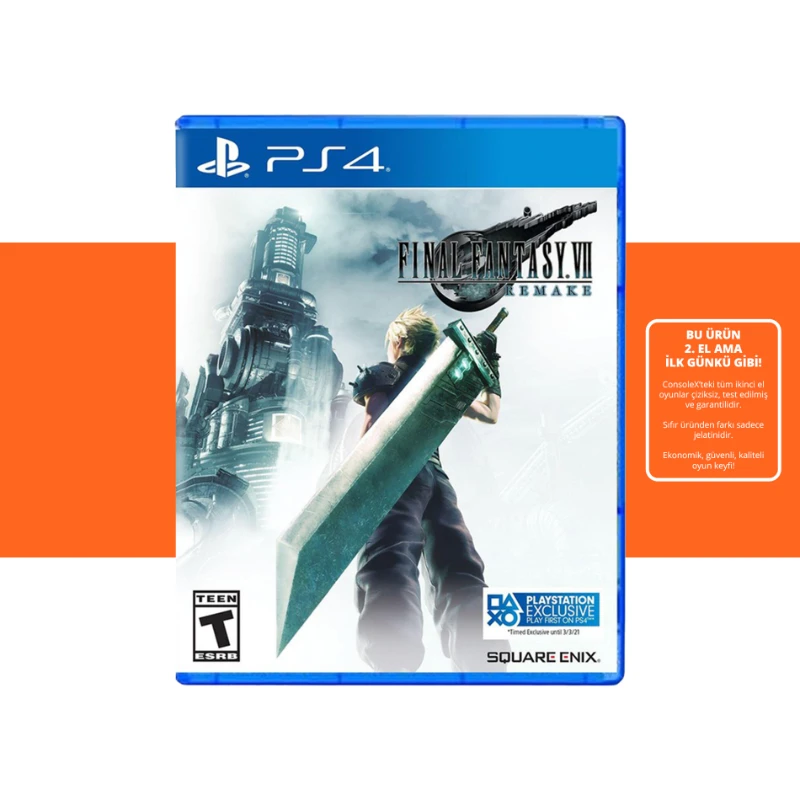 [2.EL] Final Fantasy VII Remake - PS4 Oyun 