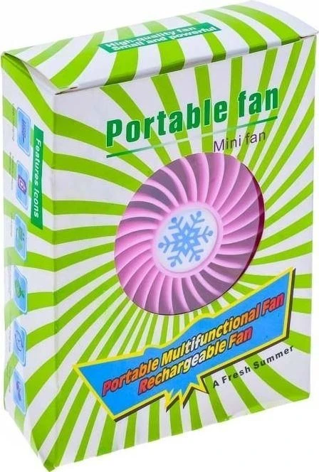 Mavi Şarjlı Mini Fan 3 Kademeli USB Taşınabilir Masaüstü Fan - MAVİ - CL-9918