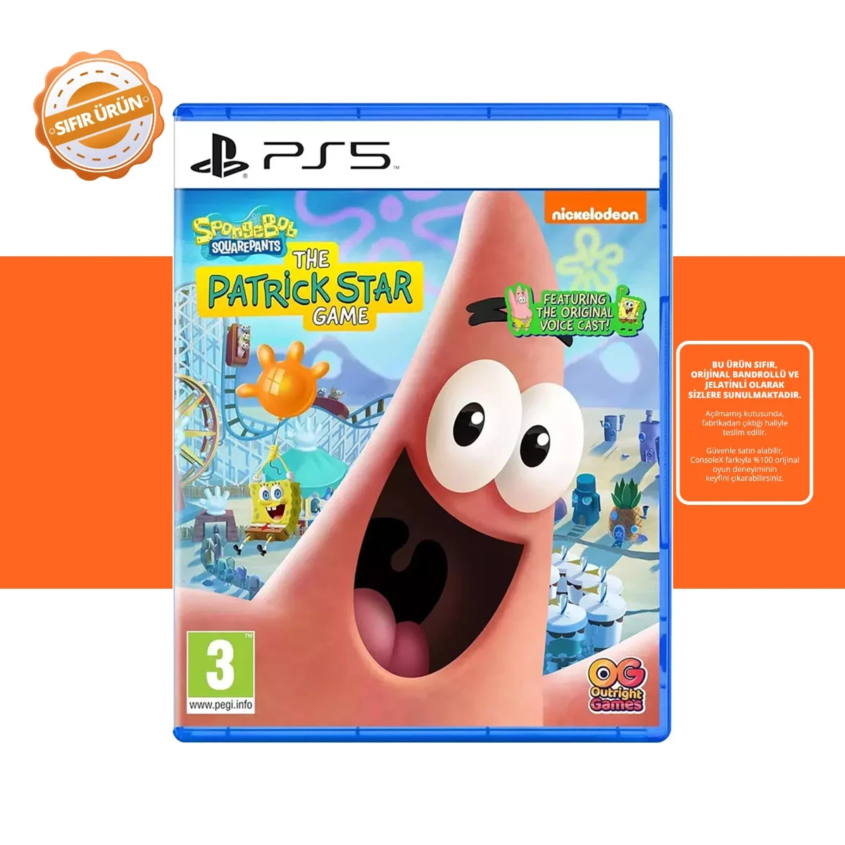 SpongeBob SquarePants: The Patrick Star Game - PS5 Oyun [SIFIR]