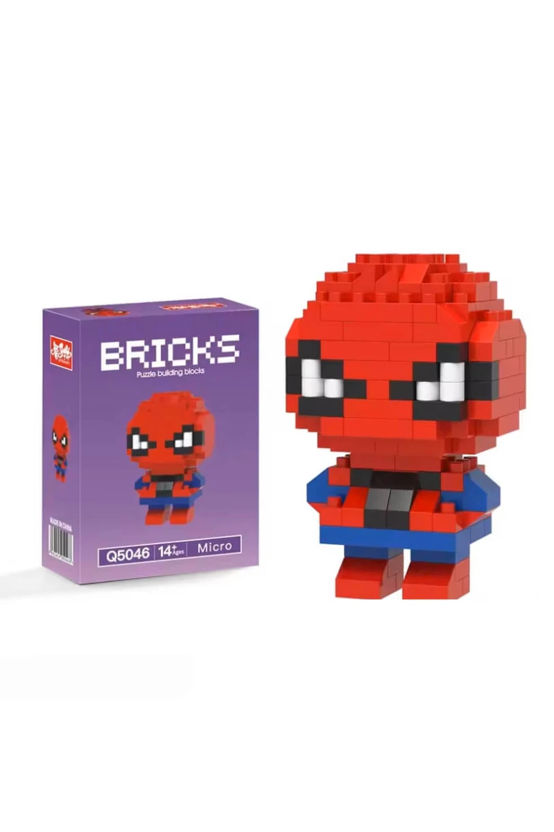 Spider-Man Mikro Blok Yapı Oyuncağı Mini Blok Koleksiyon Seti - Q5046