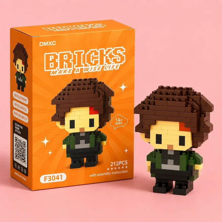 Anime Karakteri Mikro Blok Yapı Oyuncağı Mini Blok Koleksiyon Seti - F3041