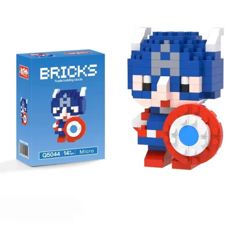 Captain America Mikro Blok Yapı Oyuncağı Mini Blok Koleksiyon Seti - Q5044