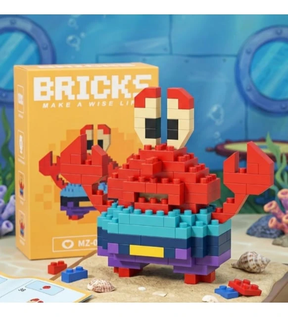 Mr. Krabs Mikro Blok Yapı Oyuncağı Mini Blok Koleksiyon Seti - Q5026