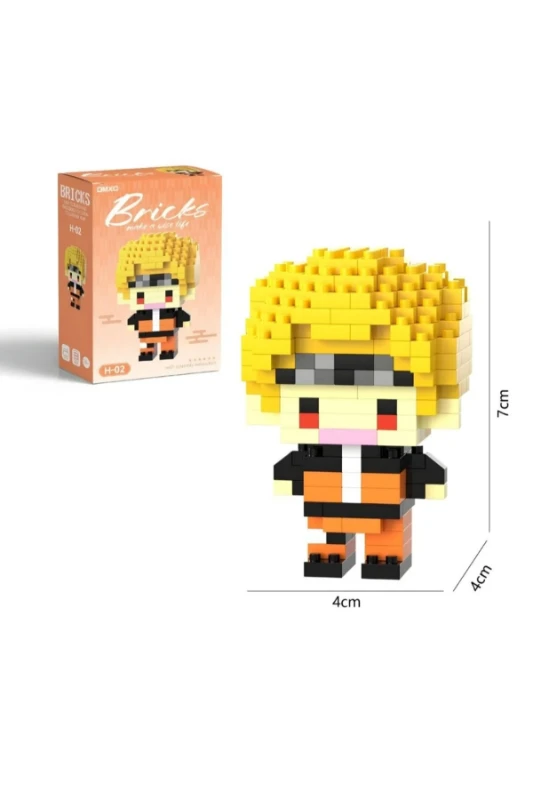 Naruto Uzumaki Mikro Blok Yapı Oyuncağı Mini Blok Koleksiyon Seti - H-02