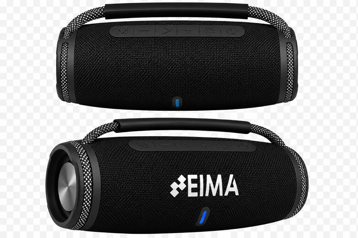 EIMA E11 Taşınabilir Kablosuz Bluetooth Hoparlör 10000mAh Powerbank - Siyah