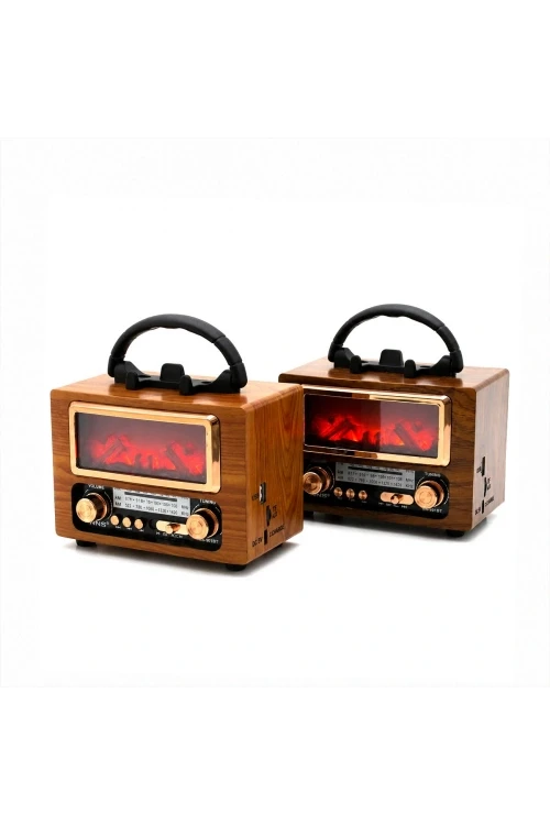 NS-901BT Nostaljik Bluetooth Radyo | FM/AM/SW, USB, TF Kart, AUX, Şarjlı Taşınabilir Hoparlör