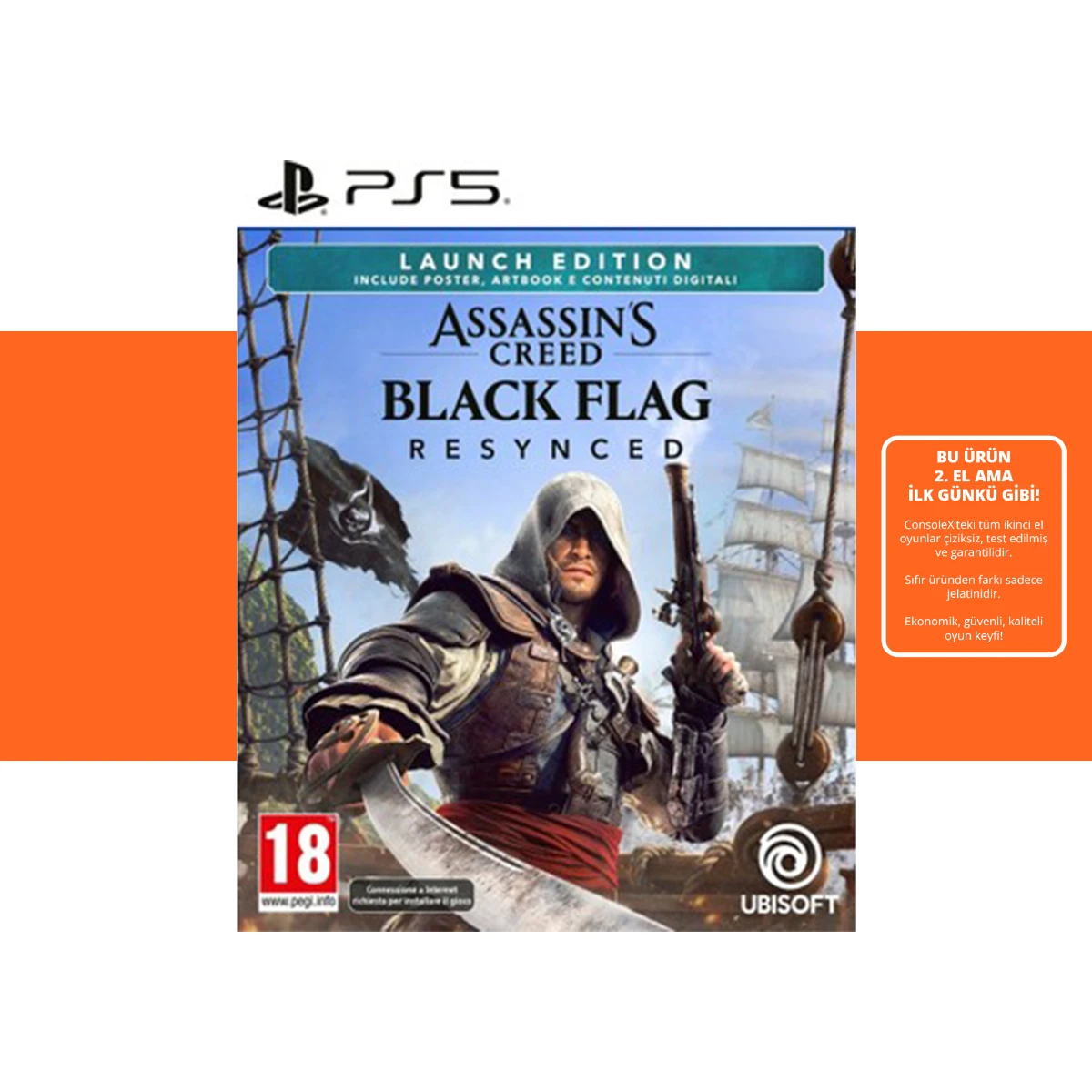 [2.EL] Assassin's Creed Black Flag Resynced Launch Edition PS5 Oyun