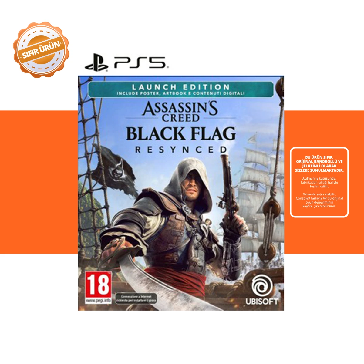 Assassin's Creed Black Flag Resynced Launch Edition PS5 Oyun [SIFIR]