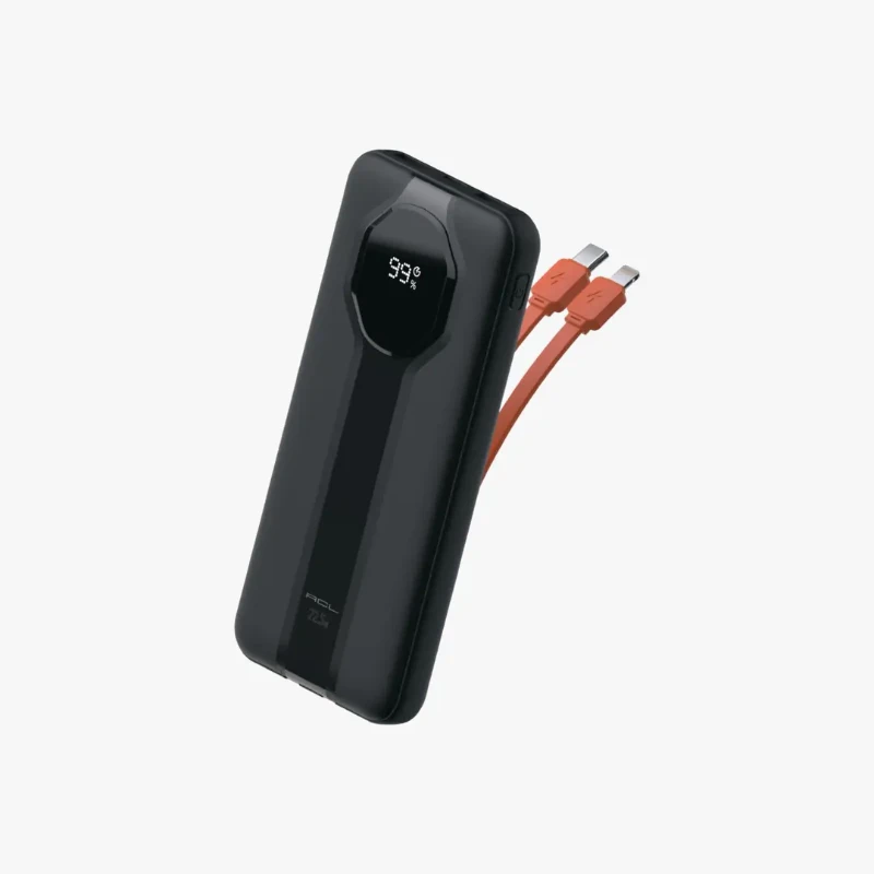 ACL PW-106 10.000mAh 22.5W Hızlı Şarj Powerbank Dahili Lightning & Type-C Kablolu LCD Göstergeli