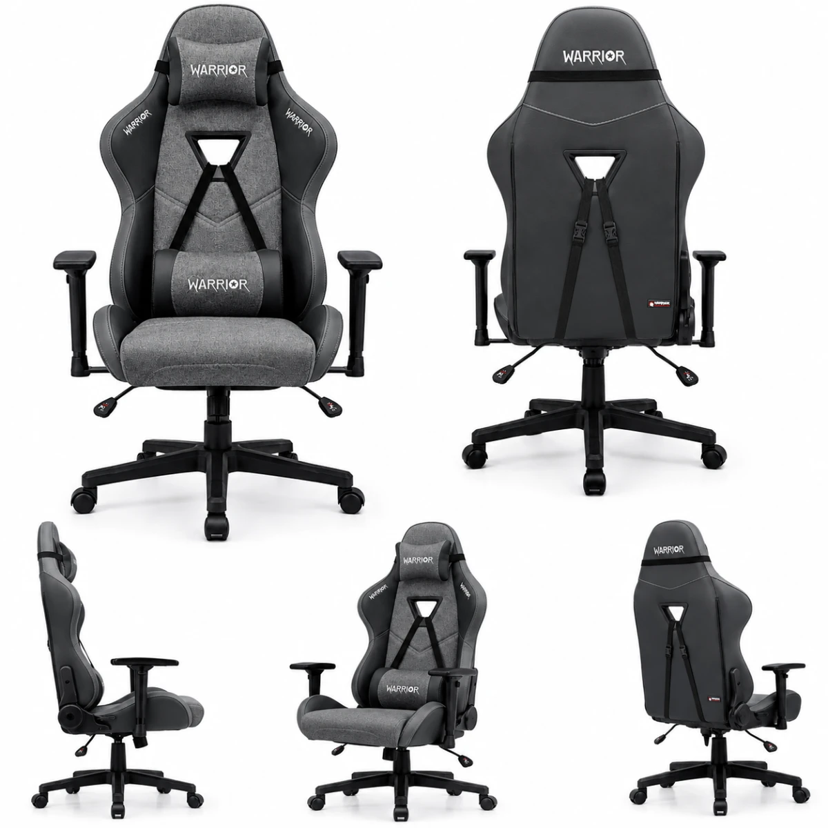 Warrior Aragorn Kumaş Oyuncu Koltuğu Gri Ergonomik Bilgisayar ve Gaming Koltuğu - 1598B0512