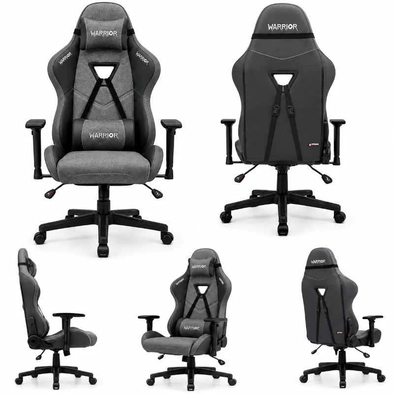 Warrior Aragorn Kumaş Oyuncu Koltuğu Gri Ergonomik Bilgisayar ve Gaming Koltuğu - 1598B0512