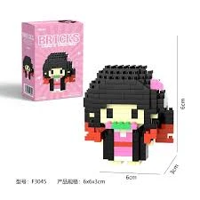 Bricks Demon Slayer Anime Mini Mikro Blok Yapı Oyuncağı Koleksiyon Seti - F3045