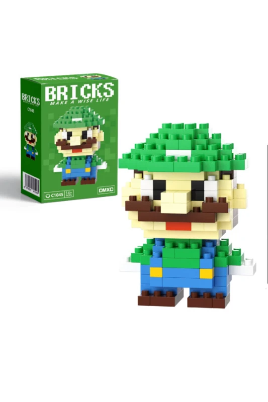 Bricks Super Mario Luigi Mini Mikro Blok Yapı Oyuncağı Koleksiyon Seti - G5010